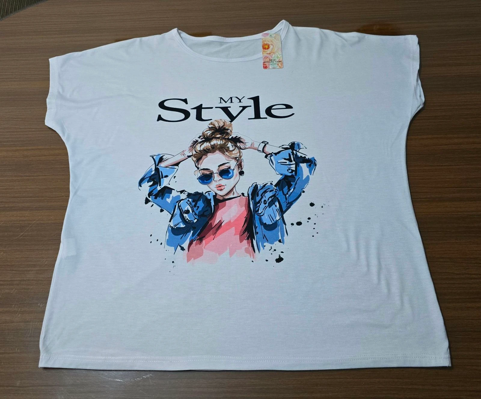 Camiseta blanca de manga corta "My Style" – photo 2